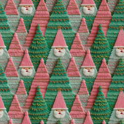 Printed Cotton OUILEY Green / Pink